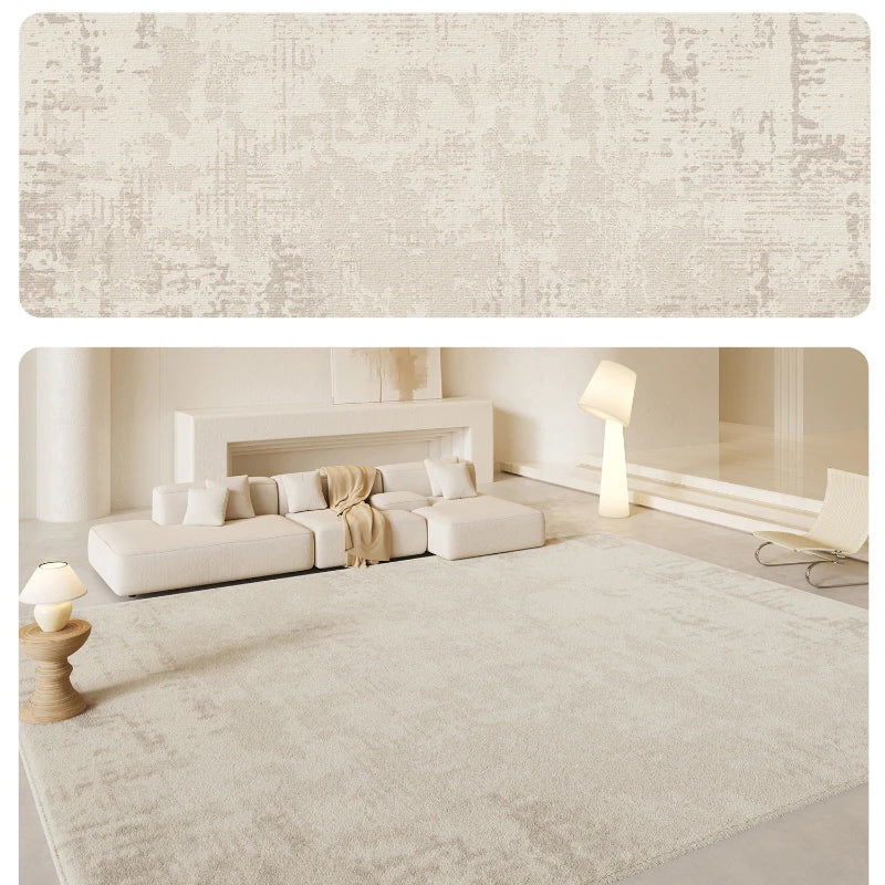 French Cream Style Waterproof Carpet Bedroom Fluffy Soft Thickened Sofa Carpets  Living Room Decoration Large Area Rug 러그  kовер